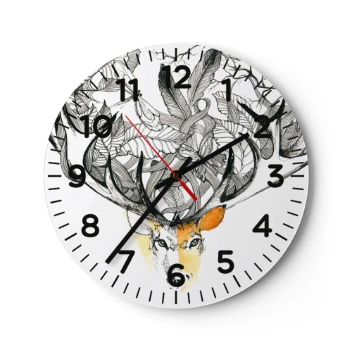 Nástenné hodiny - Rohy hojnosti - 40x40 cm