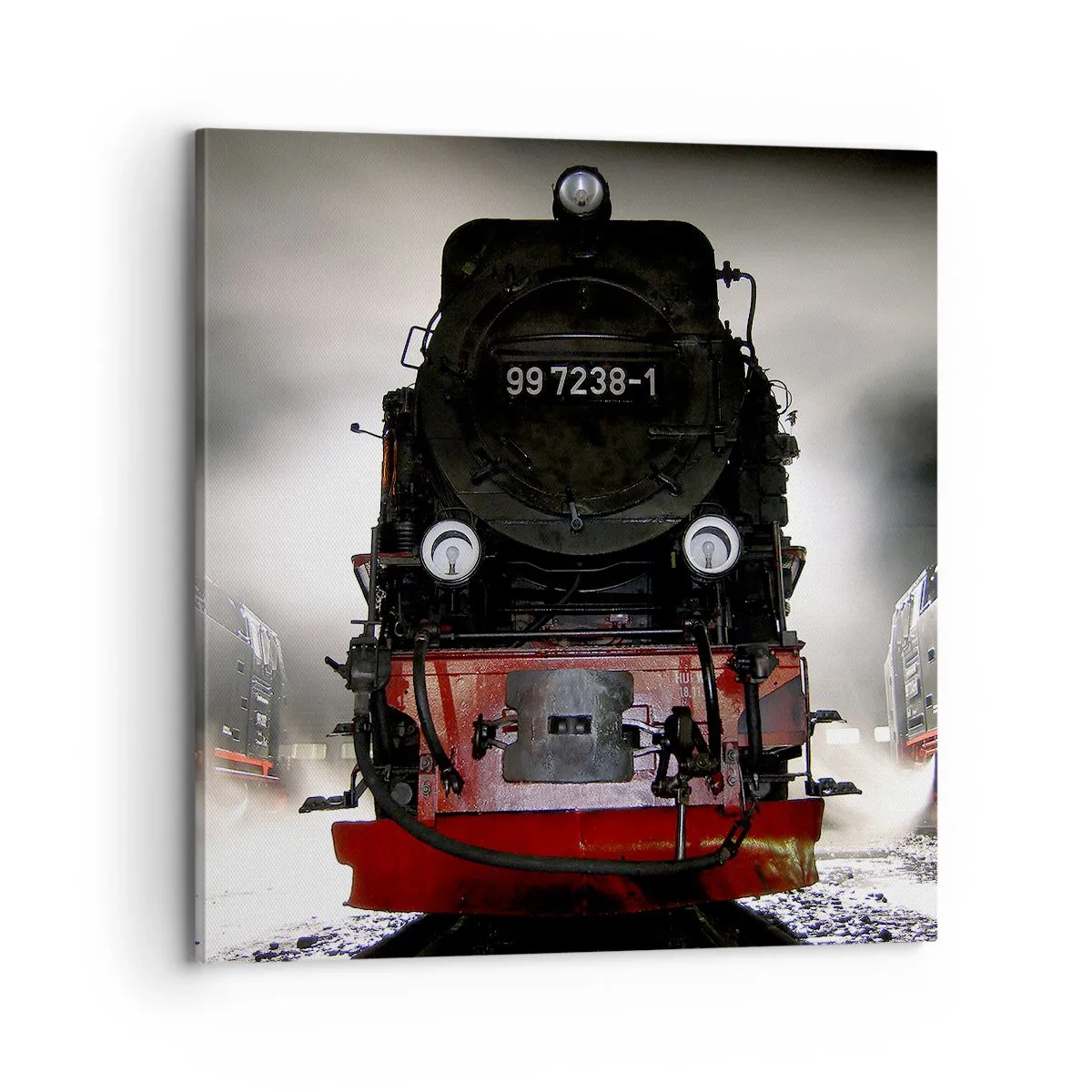 Obraz na plátne - Stojí a sápe, funí a fúka - 70x70 cm