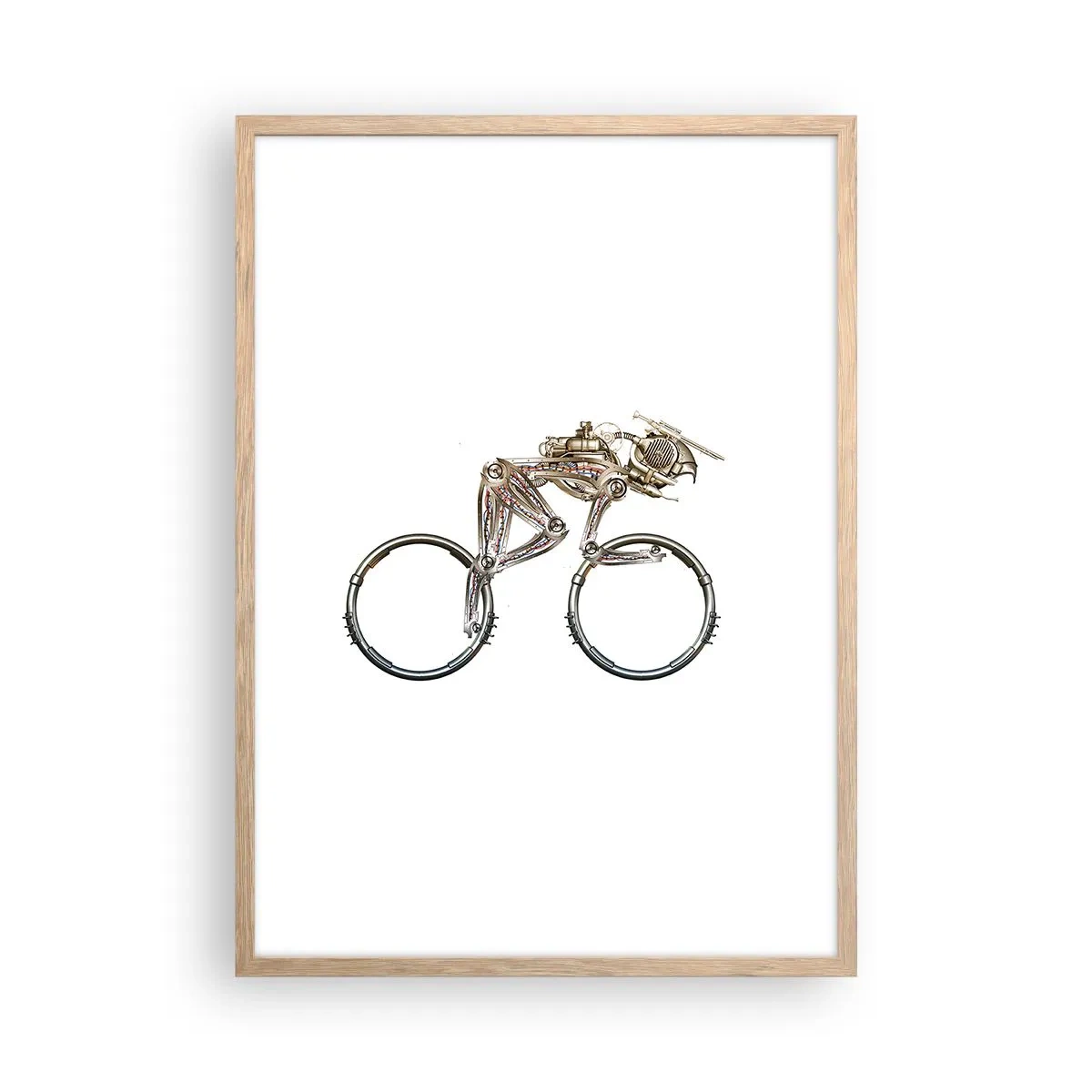 Plagát v ráme zo svetlého duba - Úžasný stroj - 50x70 cm
