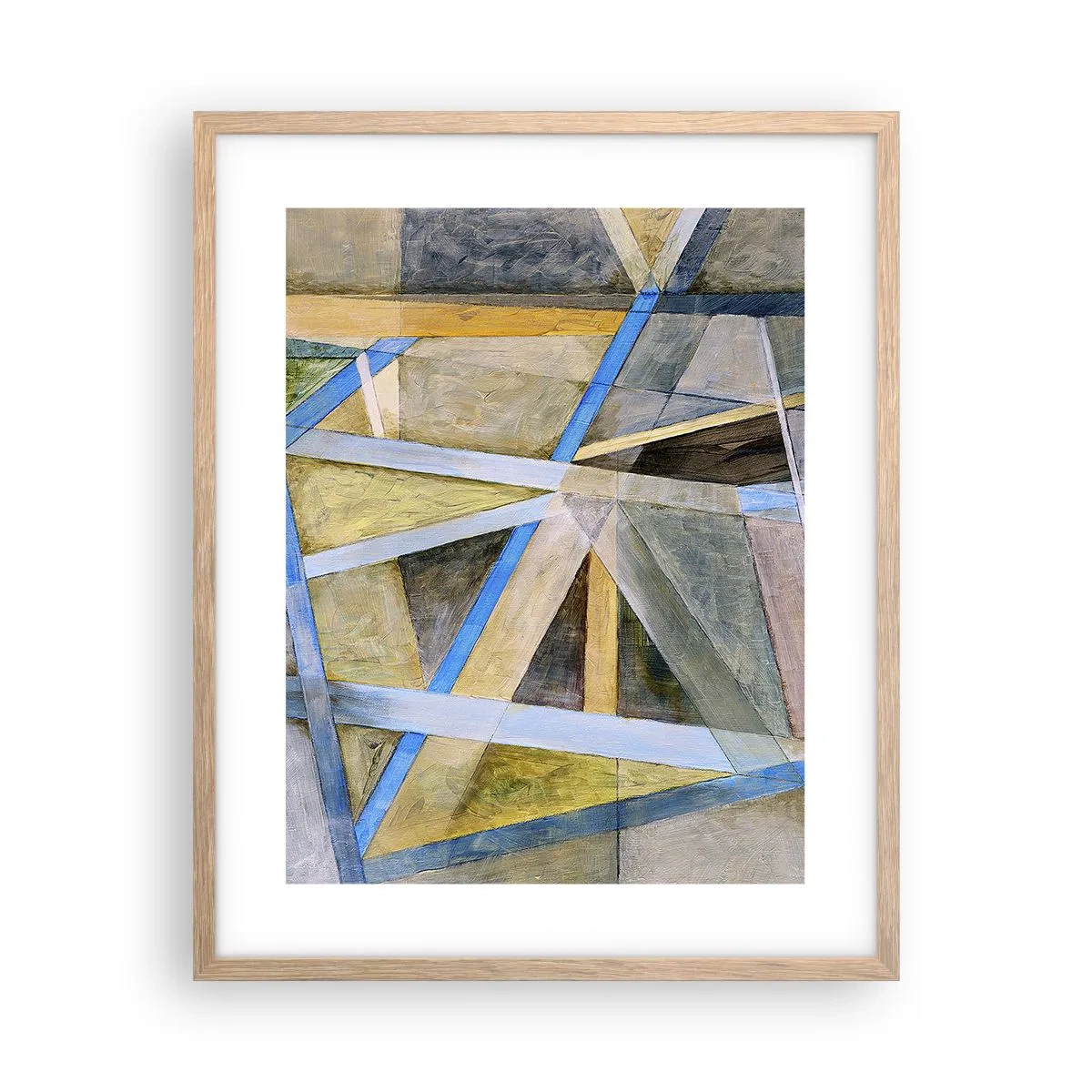 Plagát v ráme zo svetlého duba - Priamo alebo diagonálne? - 40x50 cm