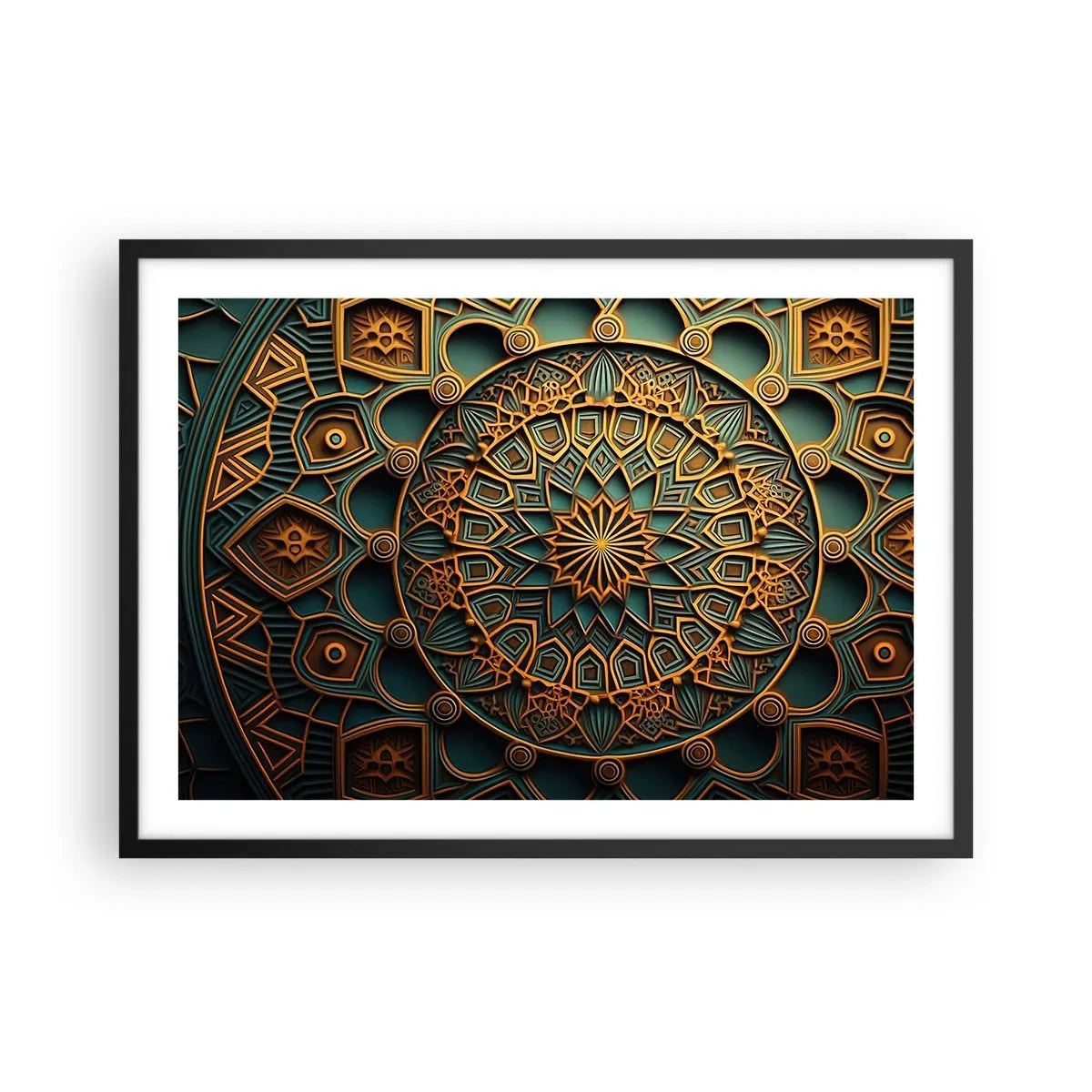 Plagát v čiernom ráme - V arabskom štýle - 70x50 cm