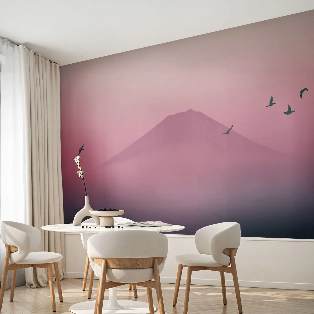 Fototapeta Standard Eco - Pútnici nad oblakmi - Abstrakcia, Krajina, Vrchol hory - 400x280 cm