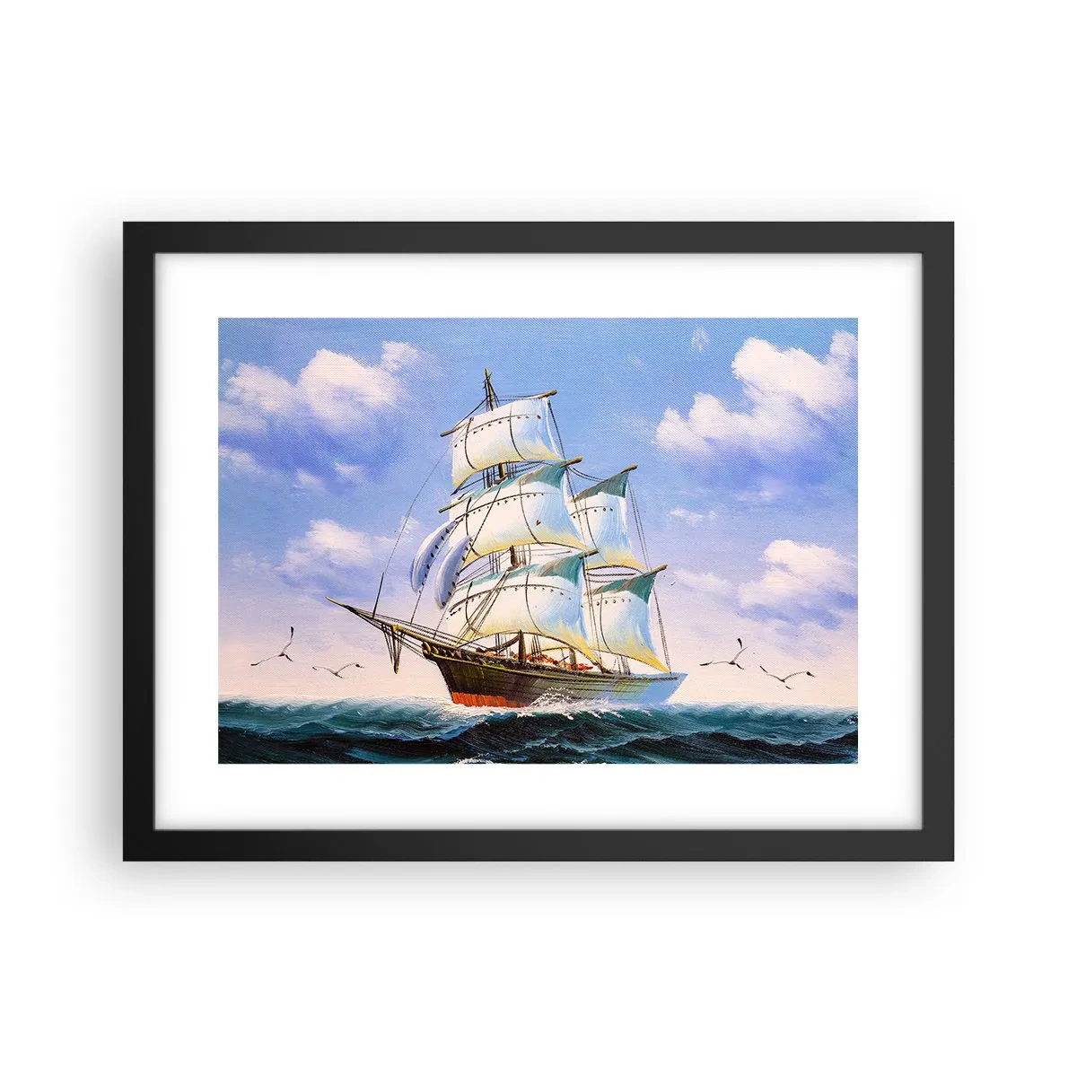 Plagát v čiernom ráme - Hrdo s vetrom - 40x30 cm