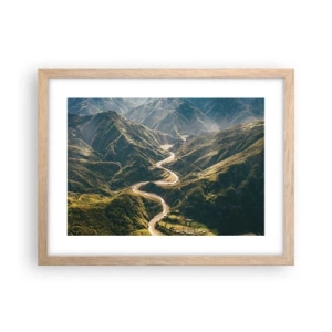 Plagát v ráme zo svetlého duba - Priamo zo srdca hôr - 40x30 cm