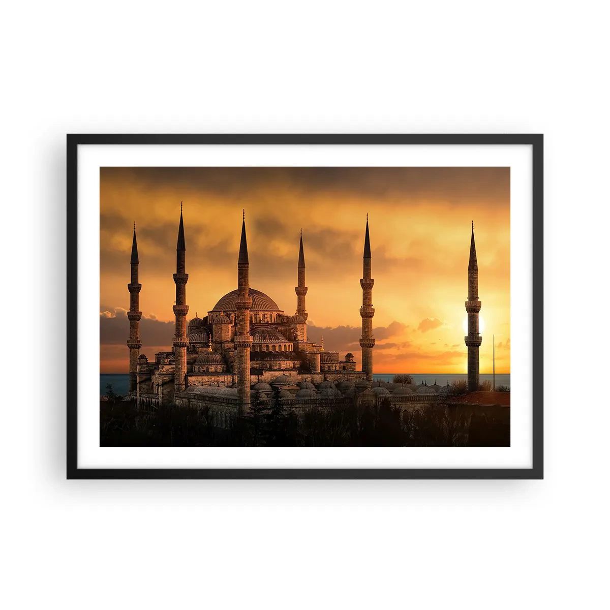 Plagát v čiernom ráme - Boh je veľký - 70x50 cm