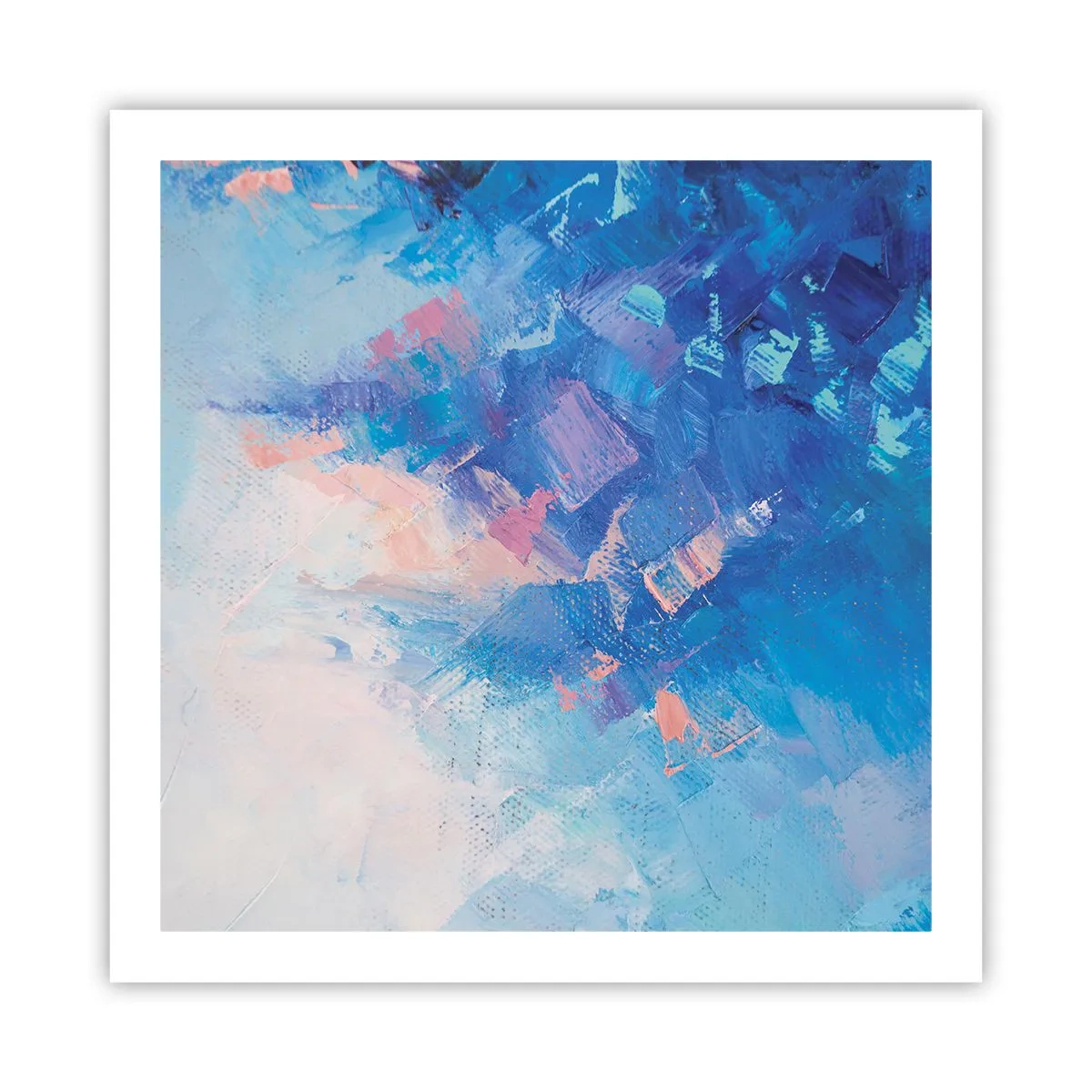 Plagát - Zimná abstrakcia - 60x60 cm