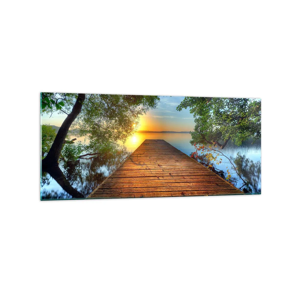 Obraz na skle - Neponáhľaj sa, posaď sa - 120x50 cm