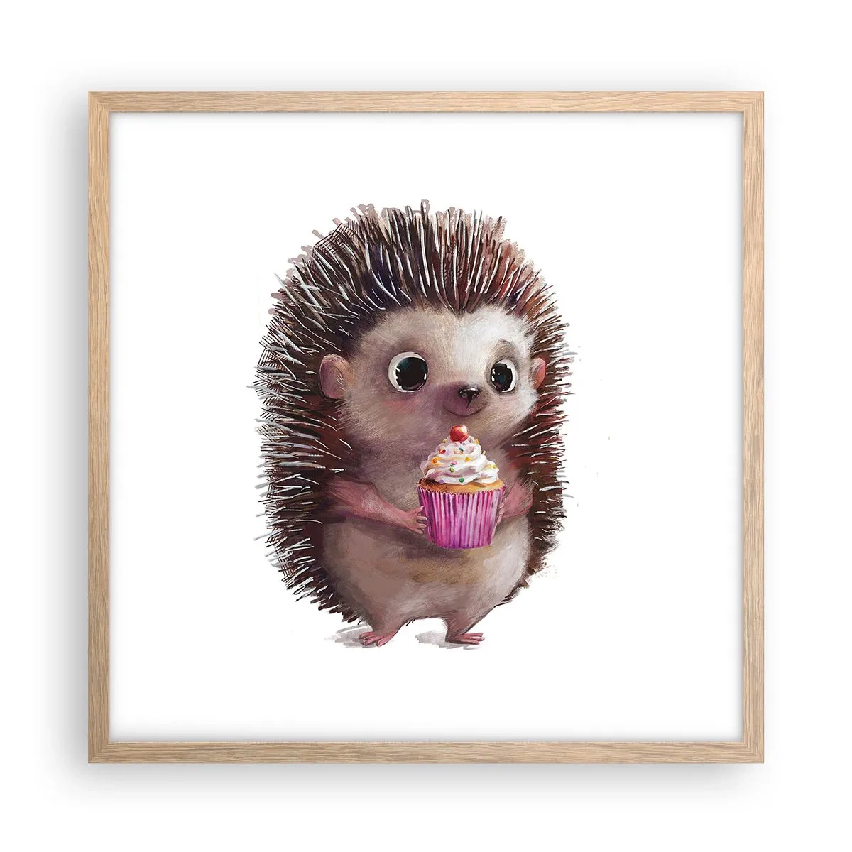 Plagát v ráme zo svetlého duba - Oslava je každý deň - 50x50 cm