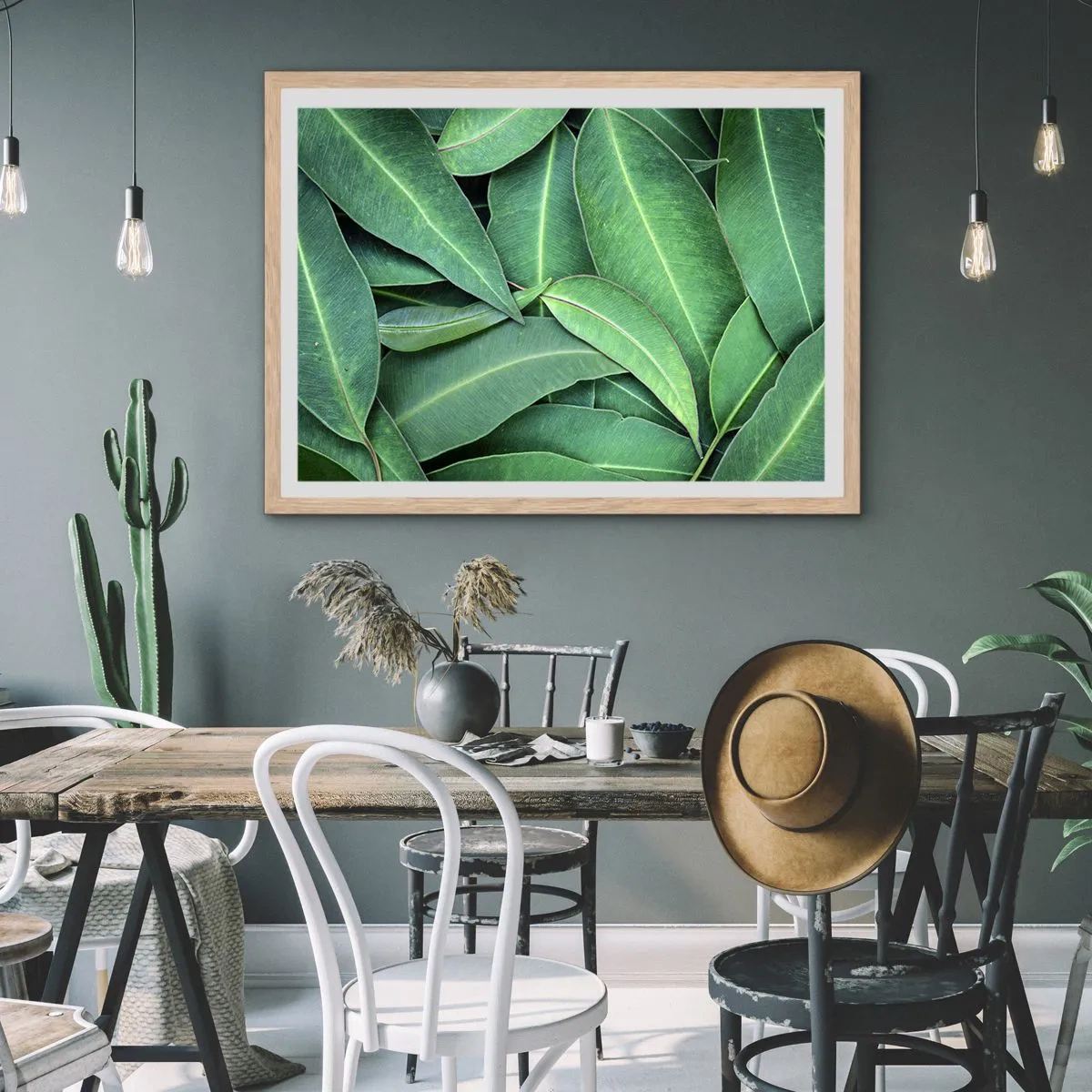 Plagát v ráme zo svetlého duba - Šťavnaté a svieže - 100x70 cm