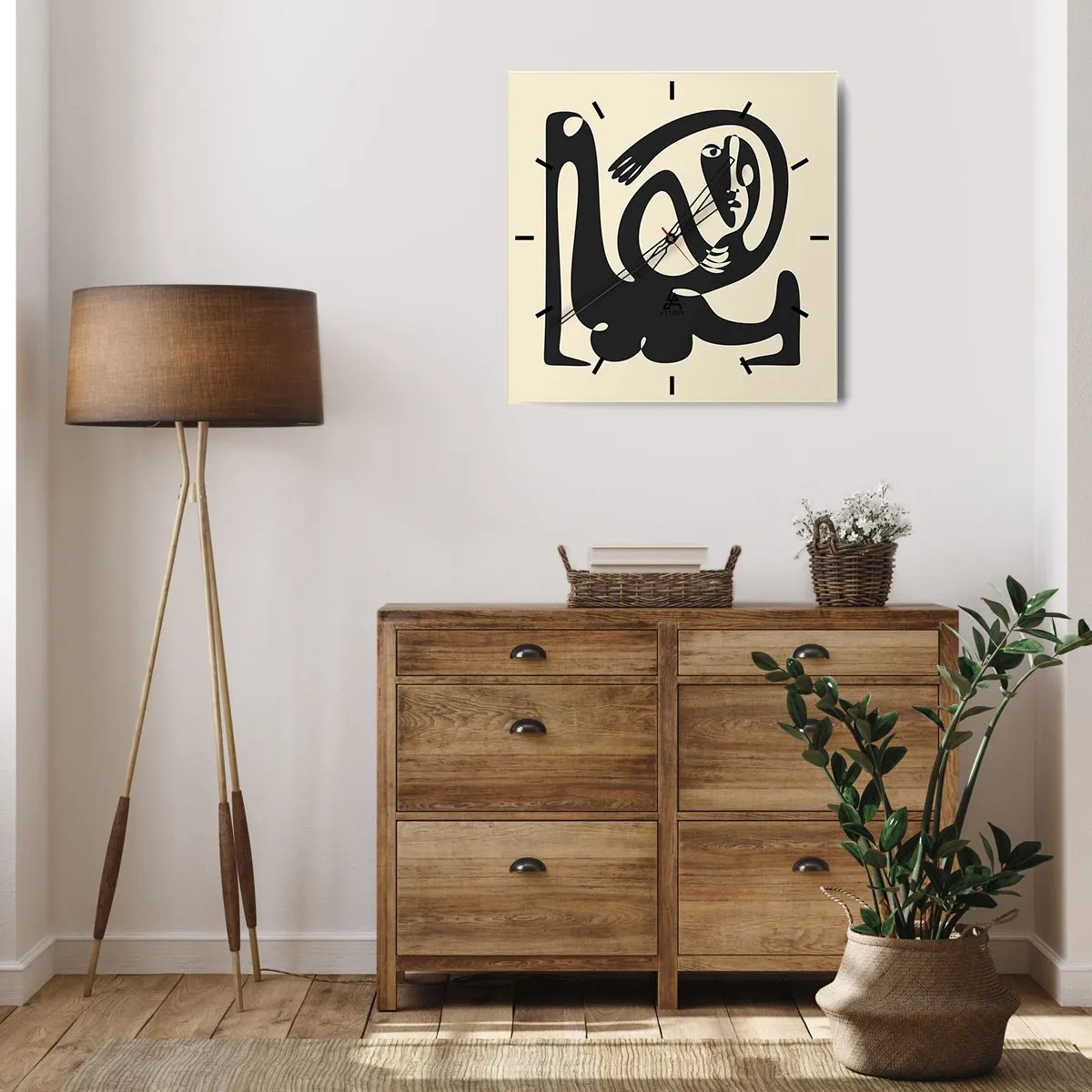 Nástenné hodiny - Skoro Picasso - 40x40 cm