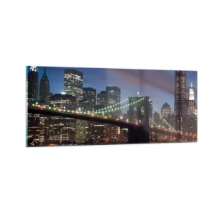 Obraz na skle - Rozjarená noc - 100x40 cm