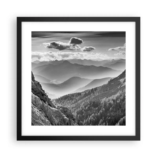 Plagát v čiernom ráme - Až k horizontu - 40x40 cm