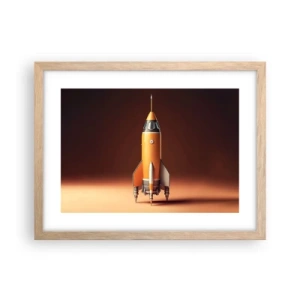 Plagát v ráme zo svetlého duba - Začína to snom - 40x30 cm