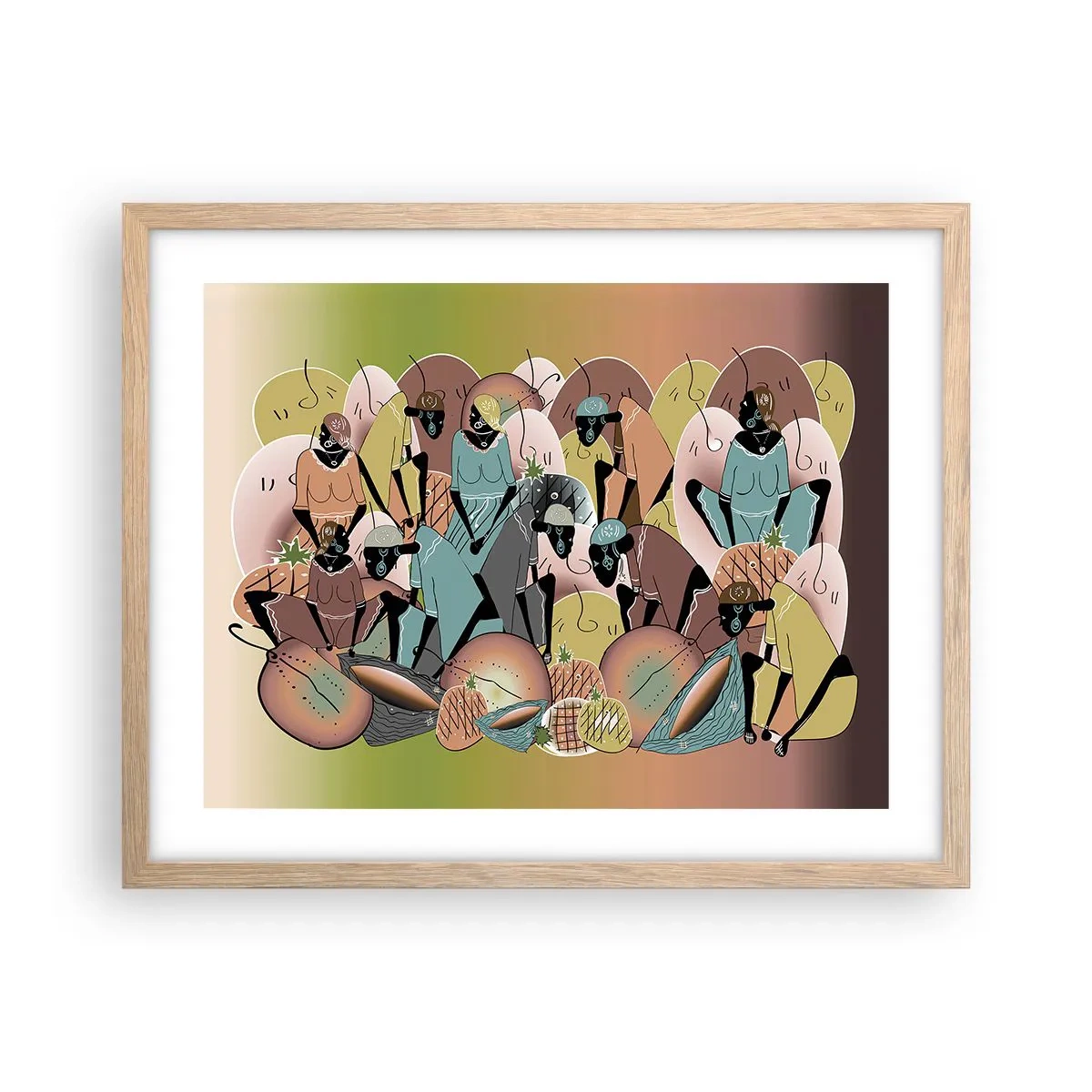 Plagát v ráme zo svetlého duba - Blíži sa veľký sviatok - 50x40 cm