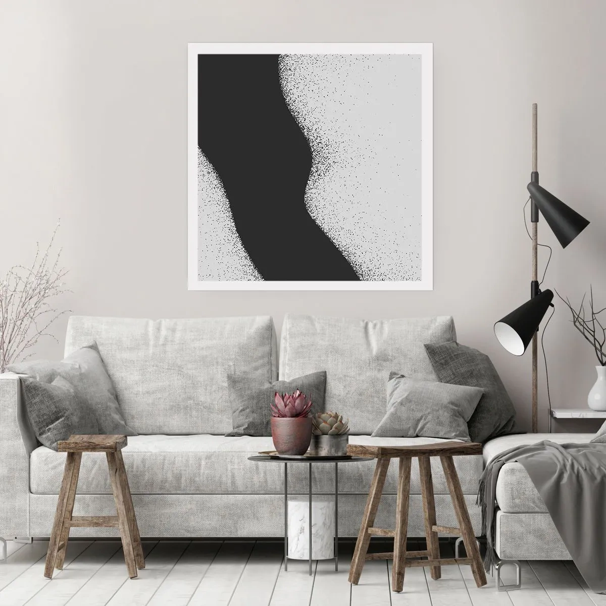 Plagát - Plynulá rovnováha - 40x40 cm