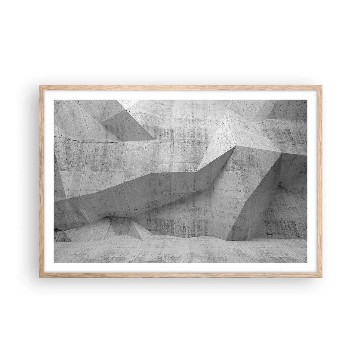 Plagát v ráme zo svetlého duba - Skutočná výzva - 91x61 cm