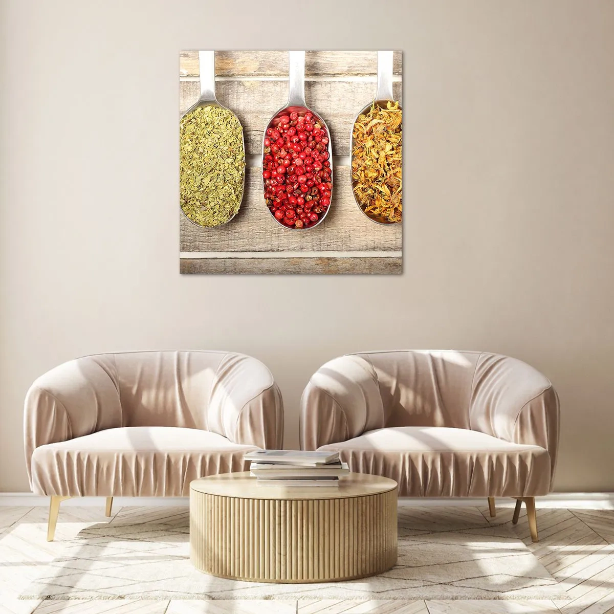 Obraz na skle - Kuchynská mágia - 50x50 cm