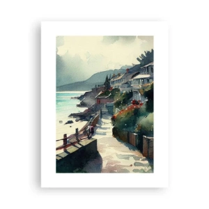 Plagát - Stredomorské mestečko - 30x40 cm