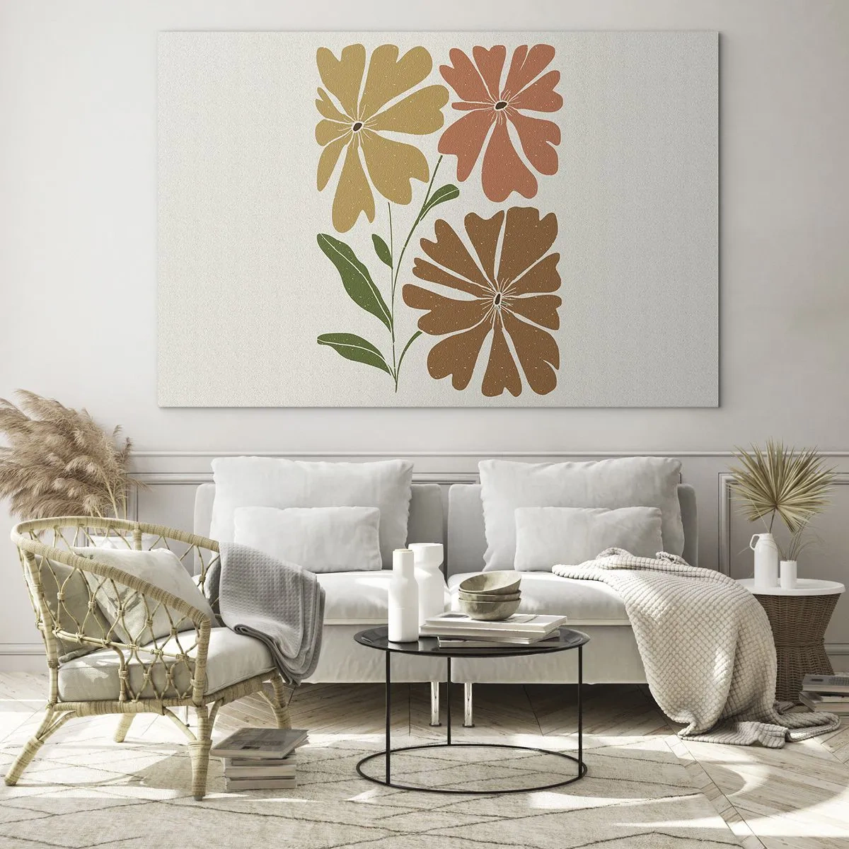 Obraz na skle - Príroda a geometria - 100x70 cm