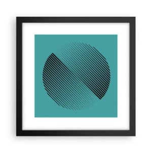Plagát v čiernom ráme - Kruh – geometrická variácia - 30x30 cm