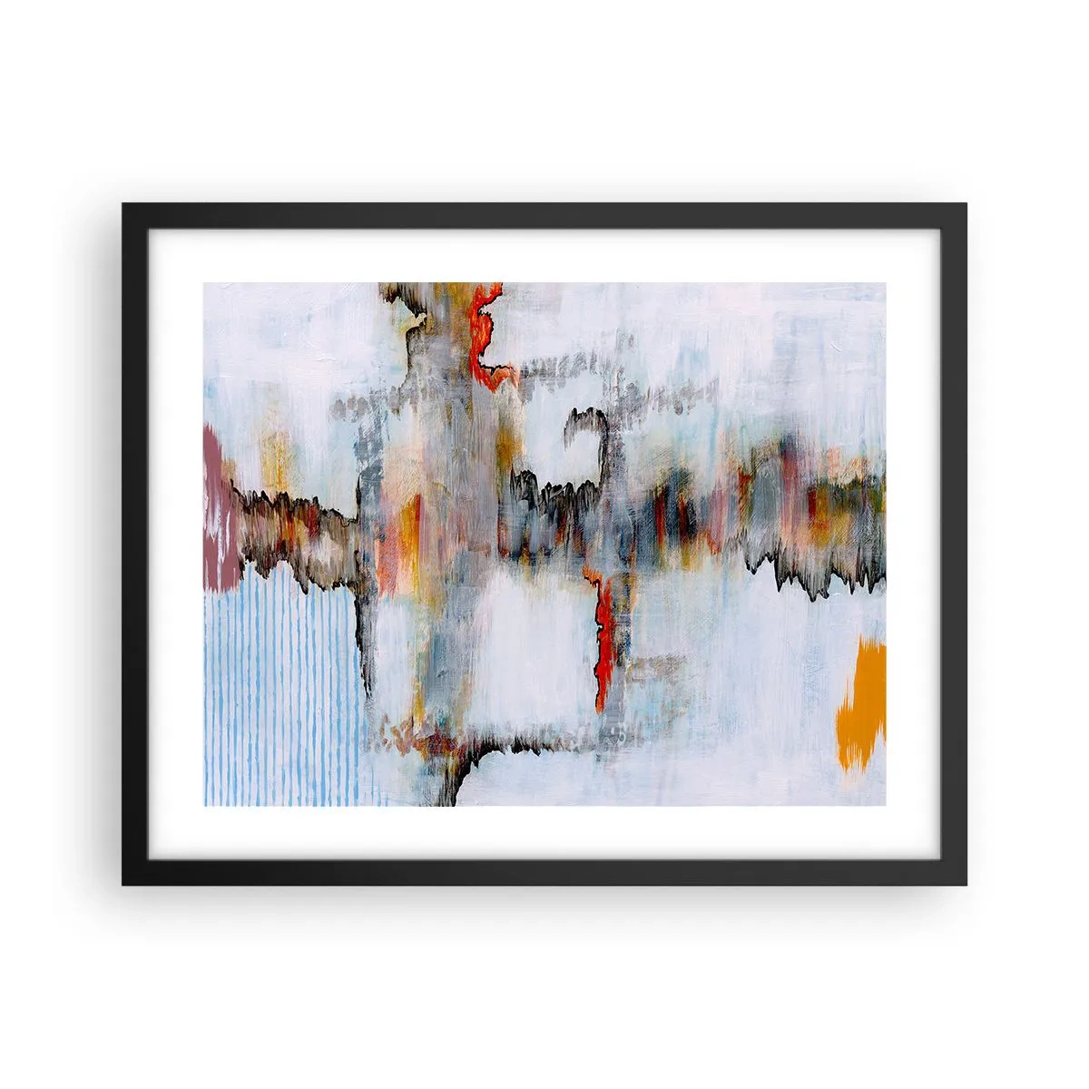 Plagát v čiernom ráme - Paličkou po vode - 50x40 cm