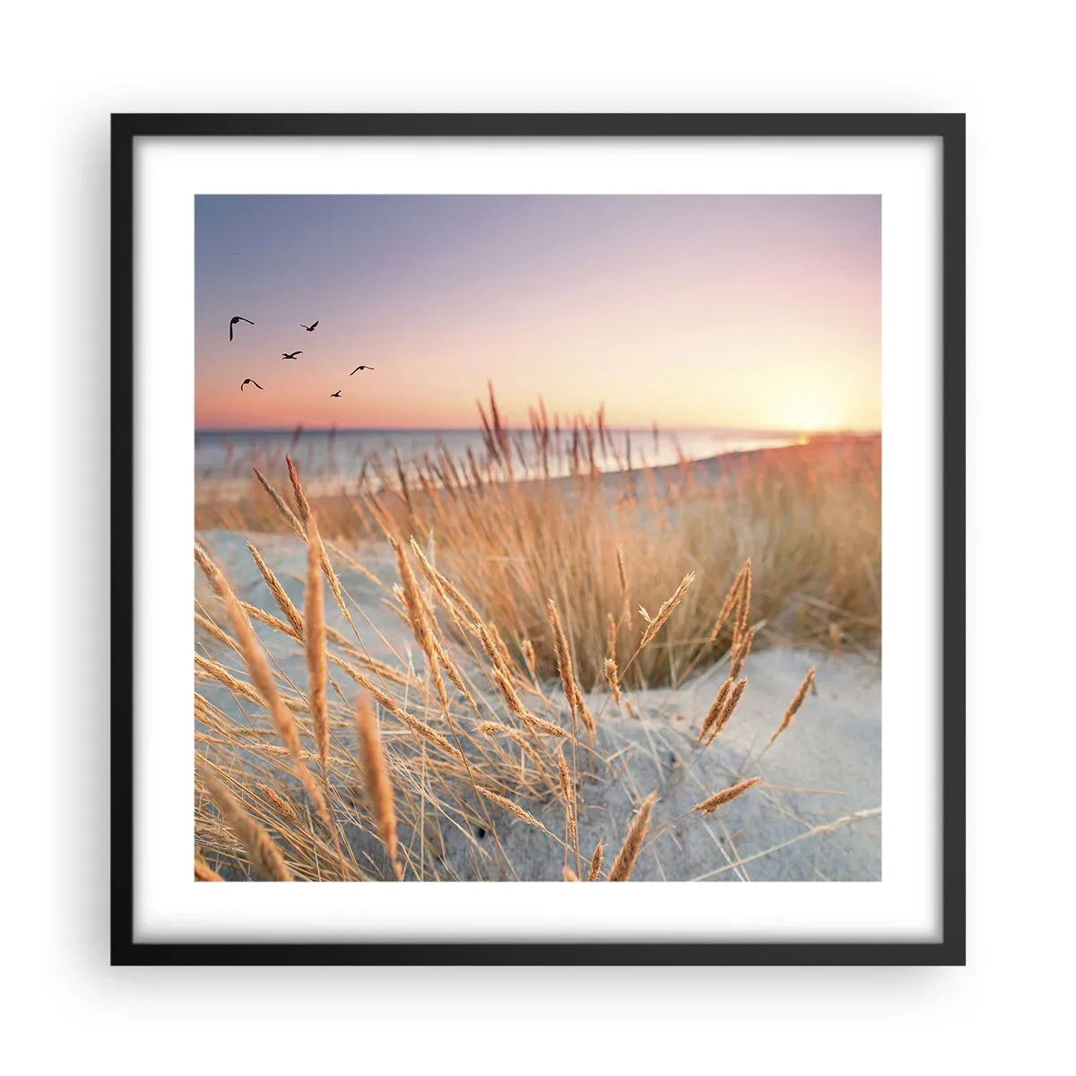 Plagát v čiernom ráme - Baltská uspávanka - 50x50 cm