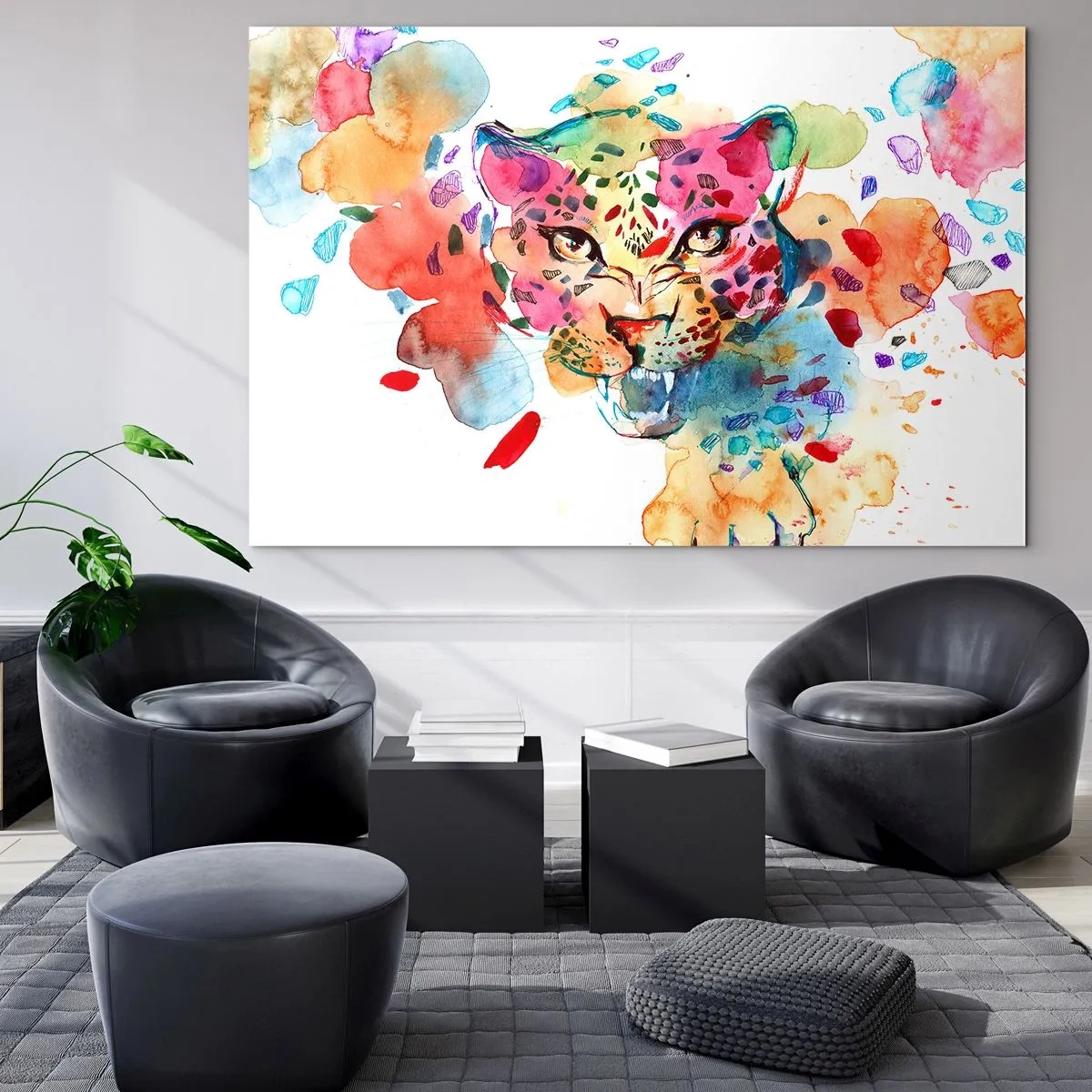 Obraz na skle - Kráska a zviera - 120x80 cm