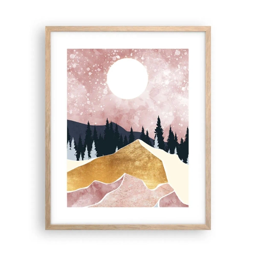 Plagát v ráme zo svetlého duba - Nočná hliadka - 40x50 cm