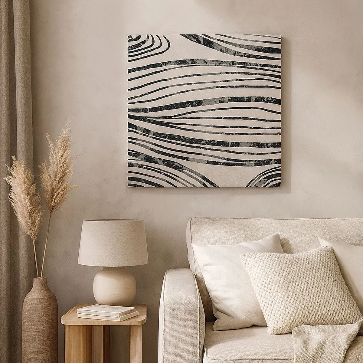 Obraz na plátne - Močiar s líniami - 30x30 cm