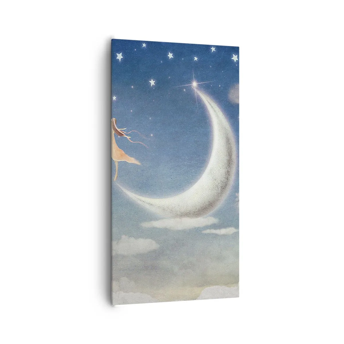 Obraz na plátne - Modrá koketa - 65x120 cm