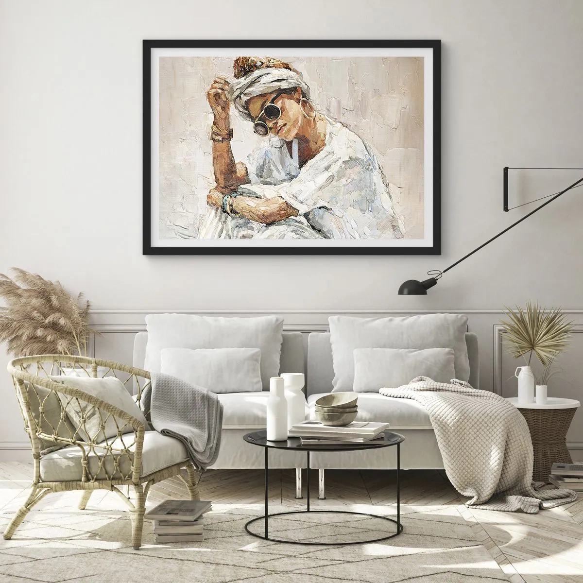 Plagát v čiernom ráme - Portrét v plnom slnku - 70x50 cm