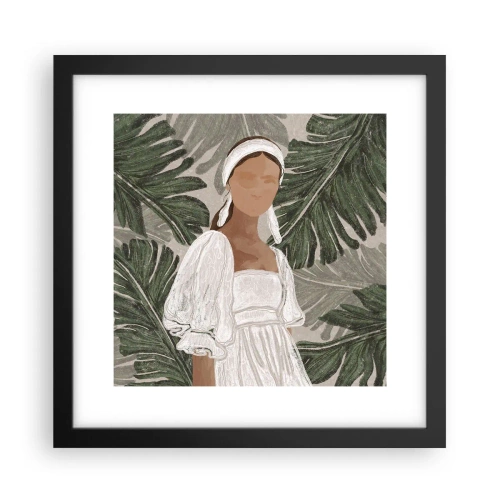 Plagát v čiernom ráme - Exotický portrét - 30x30 cm