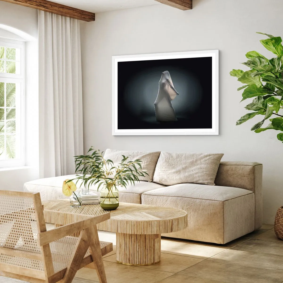 Plagát v bielom ráme - Skryté túžby - 100x70 cm