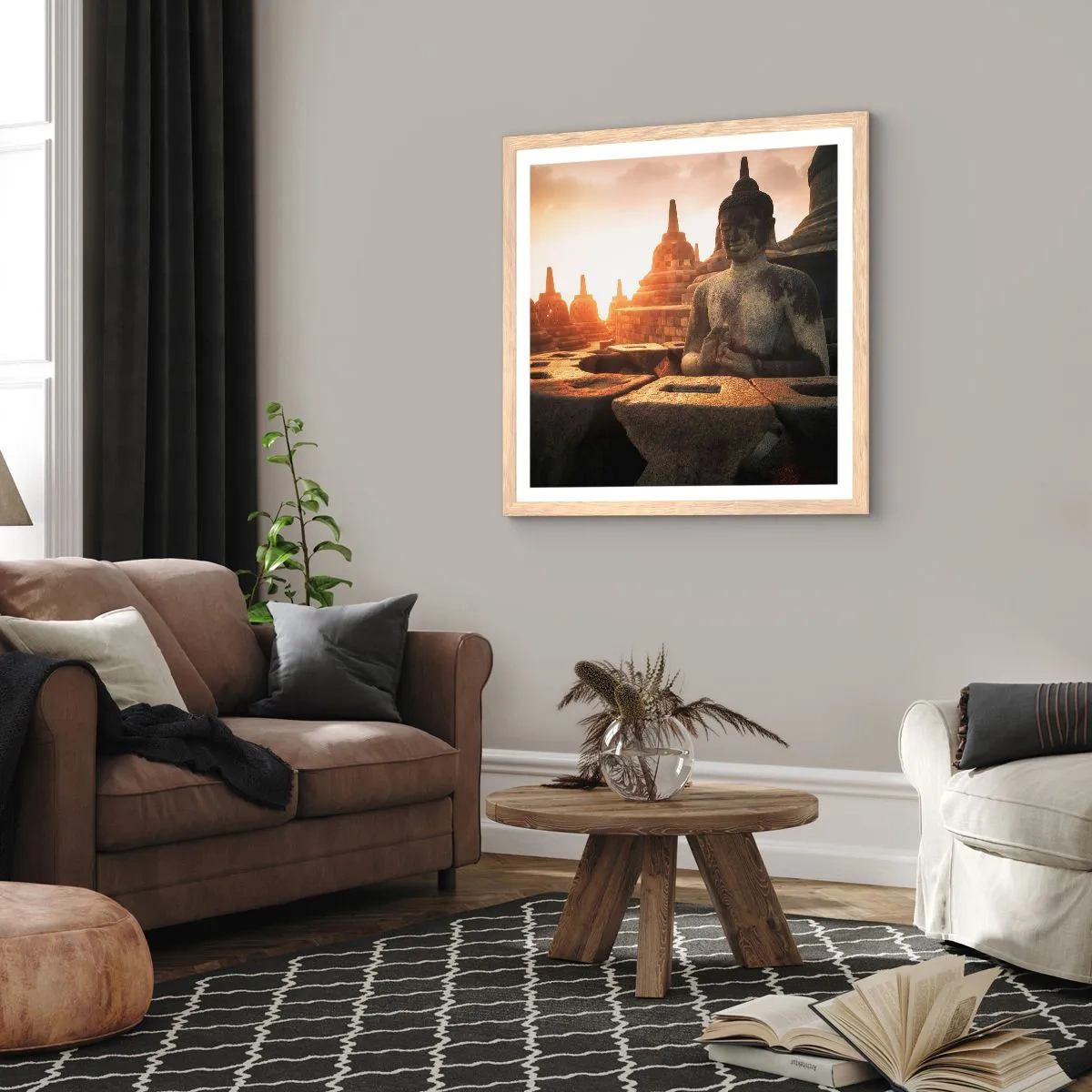 Plagát v ráme zo svetlého duba - Počasie veľkej múdrosti - 60x60 cm