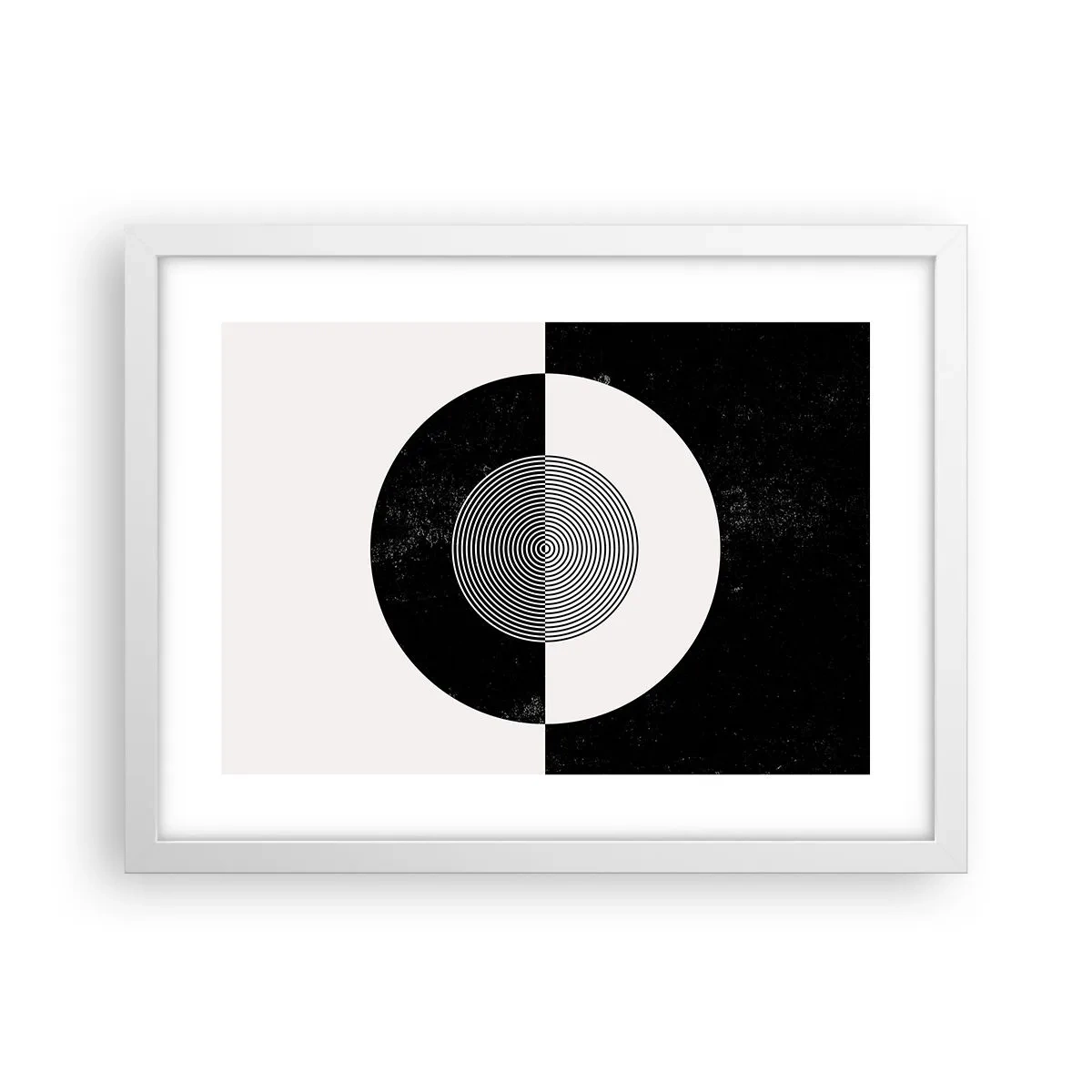 Plagát v bielom ráme - Harmónia v čiernej a bielej - 40x30 cm