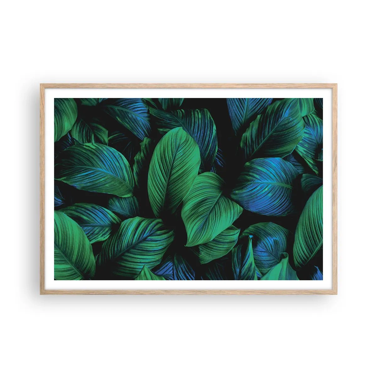 Plagát v ráme zo svetlého duba - V zelenom dave - 100x70 cm