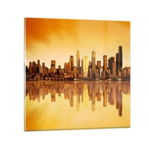 Obraz na skle - Ticho metropoly - 70x70 cm