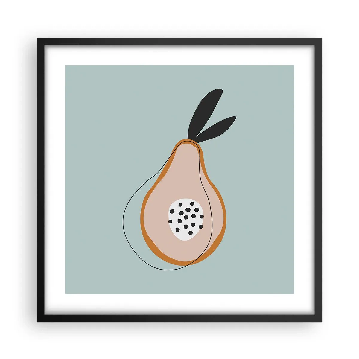 Plagát v čiernom ráme - Prenikanie do podstaty vecí - 50x50 cm