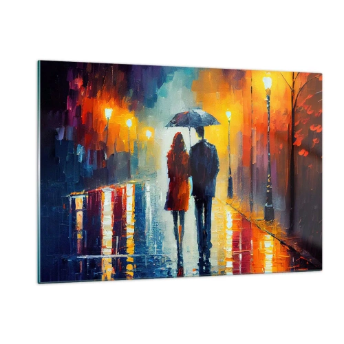 Obraz na skle - Spolu – farebná noc - 120x80 cm