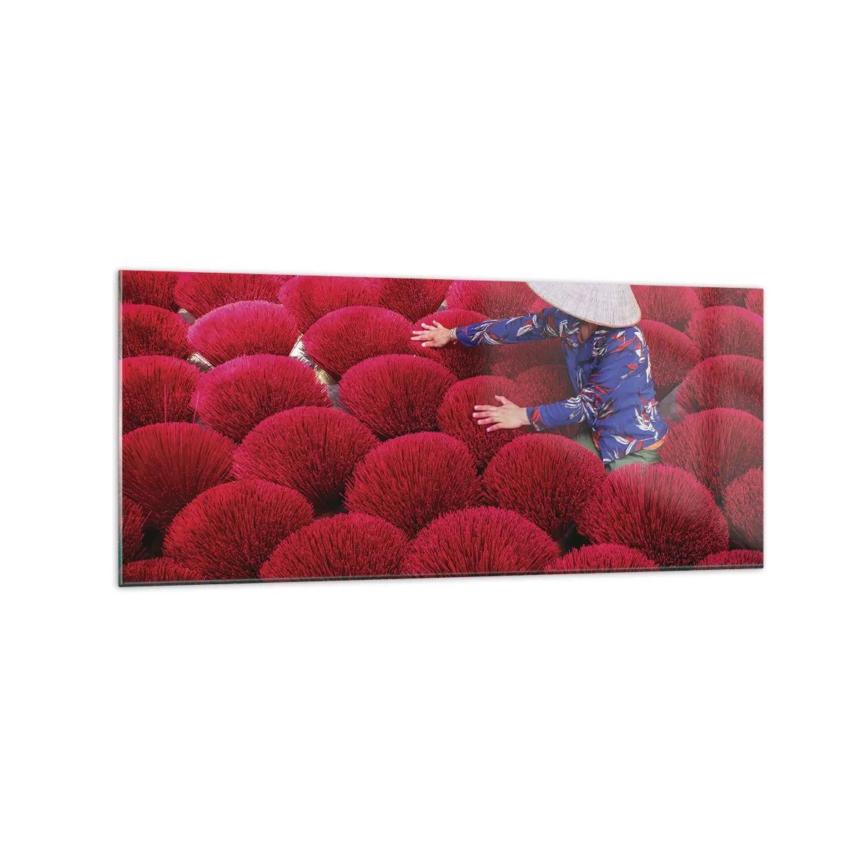 Obraz na skle - Na ryžovom poli - 120x50 cm