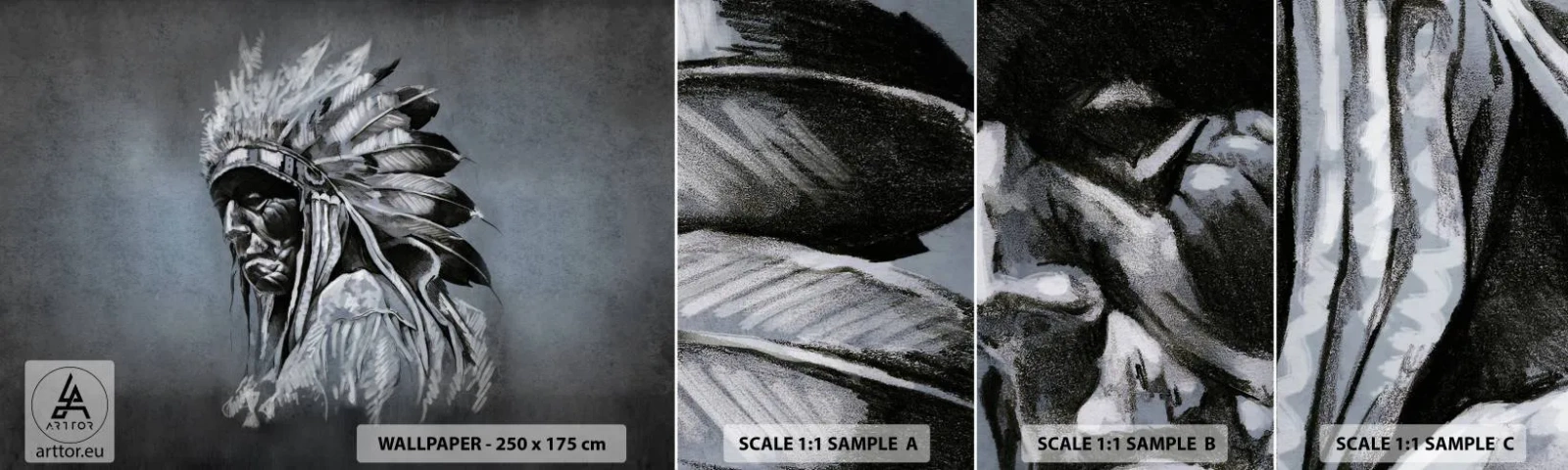 Vzorka Fototapeta Standard Eco - Návrat k základom - indický, Vlečka, Muž - 100x30 cm