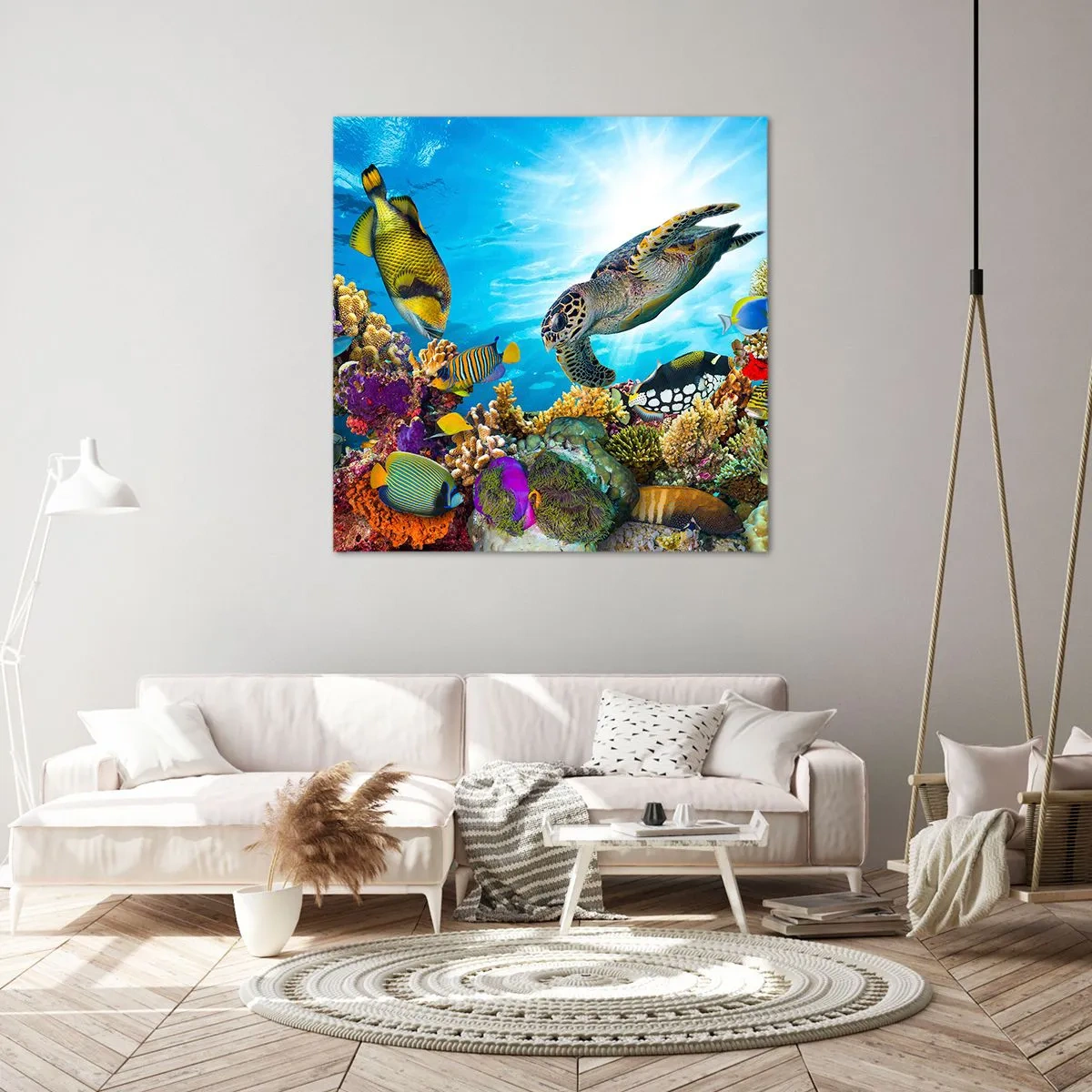 Obraz na plátne - Koralová promenáda - 60x60 cm