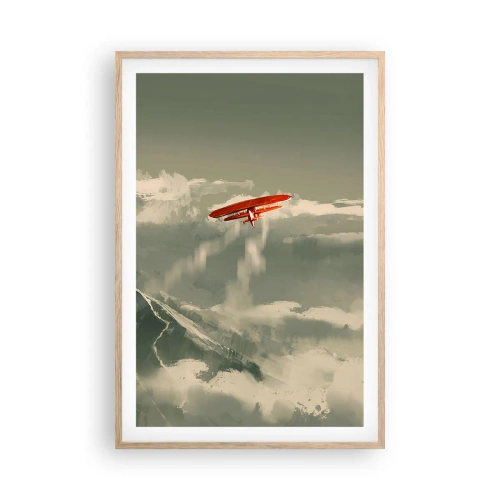 Plagát v ráme zo svetlého duba - Nebojácny priekopník - 61x91 cm