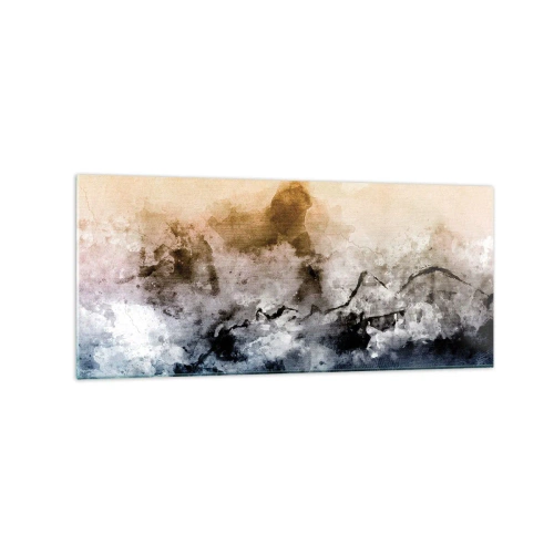 Obraz na skle - Ponorené do mračná hmly - 120x50 cm