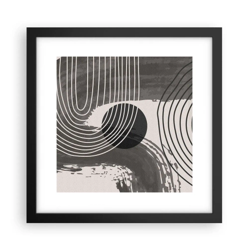 Plagát v čiernom ráme - Ovál víťazí - 30x30 cm