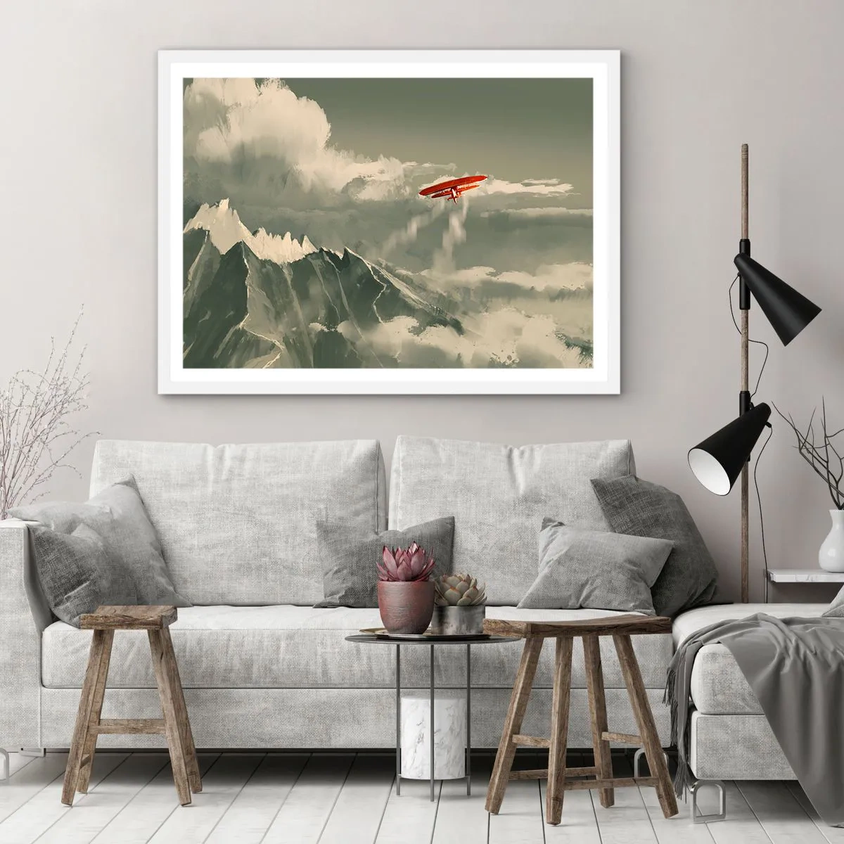 Plagát v bielom ráme - Nebojácny priekopník - 100x70 cm