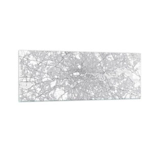 Obraz na skle - Mapa londýnskeho labyrintu - 140x50 cm