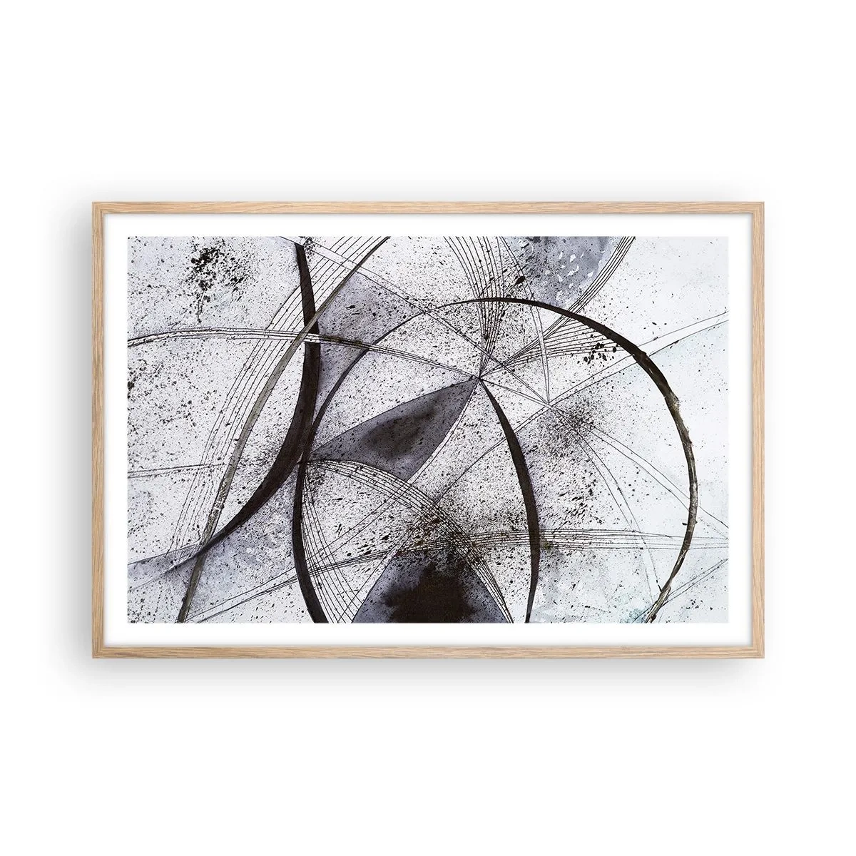 Plagát v ráme zo svetlého duba - Futuristická fantázia - 91x61 cm