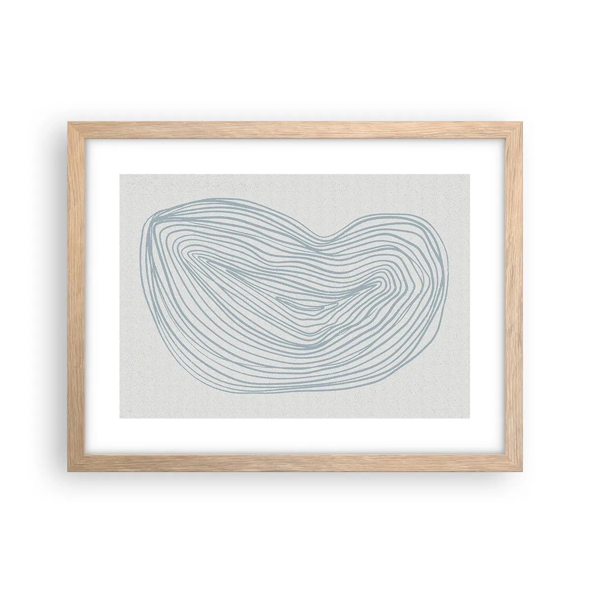 Plagát v ráme zo svetlého duba - Úsmev kvapky - 40x30 cm