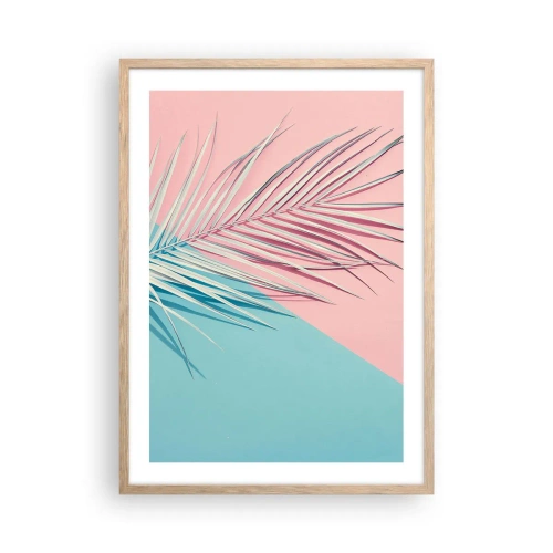 Plagát v ráme zo svetlého duba - Tropický dojem - 50x70 cm